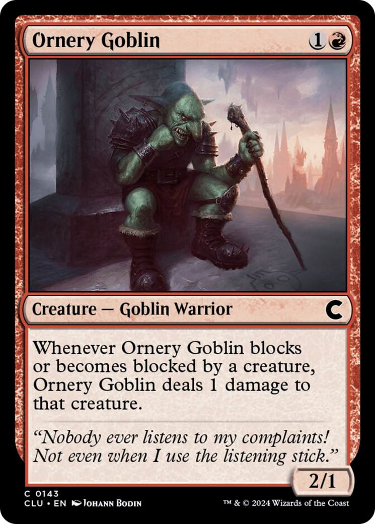 Ornery Goblin [Ravnica: Clue Edition] | Local Legends