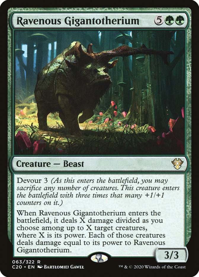 Ravenous Gigantotherium [Commander 2020] | Local Legends
