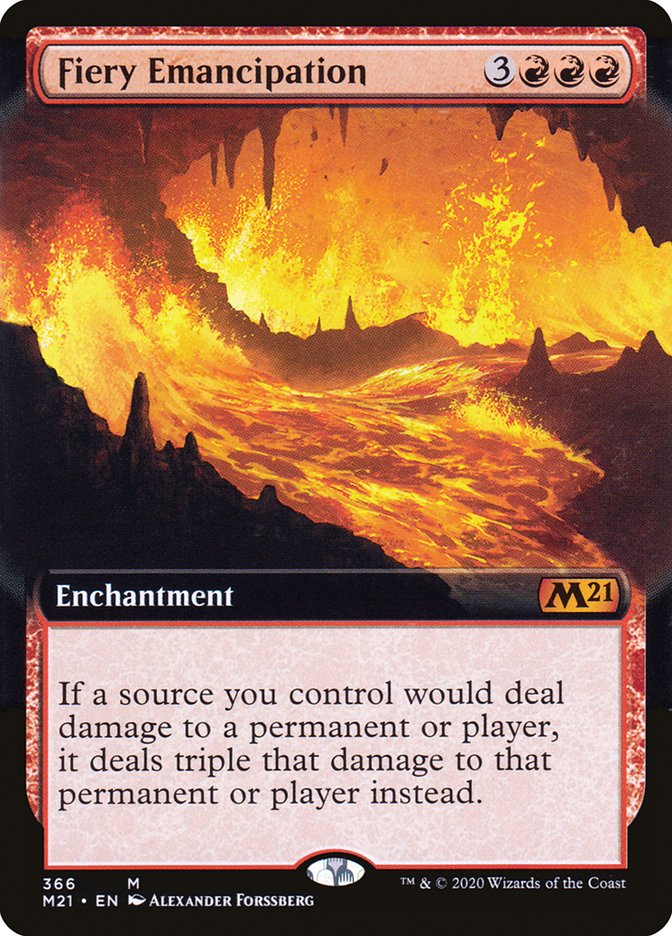 Fiery Emancipation (Extended Art) [Core Set 2021] | Local Legends