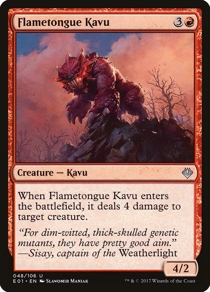 Flametongue Kavu [Archenemy: Nicol Bolas] | Golgari Games