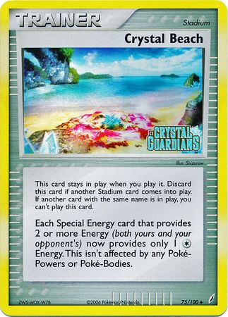 Crystal Beach (75/100) (Stamped) [EX: Crystal Guardians] | Golgari Games