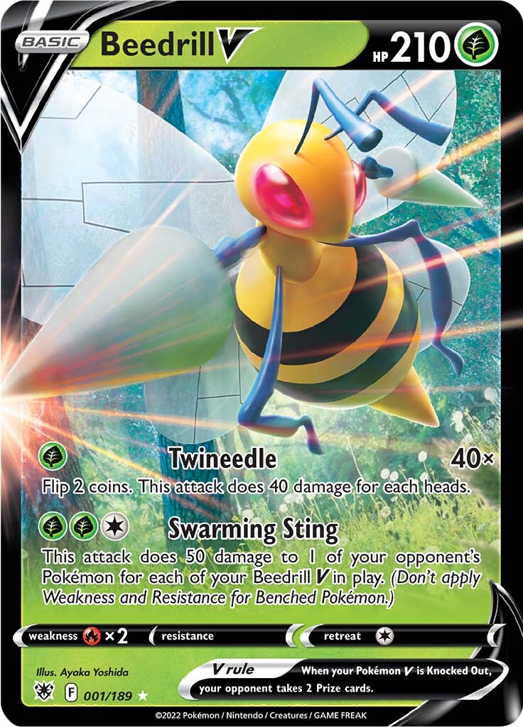 Beedrill V (001/189) [Sword & Shield: Astral Radiance] | Golgari Games