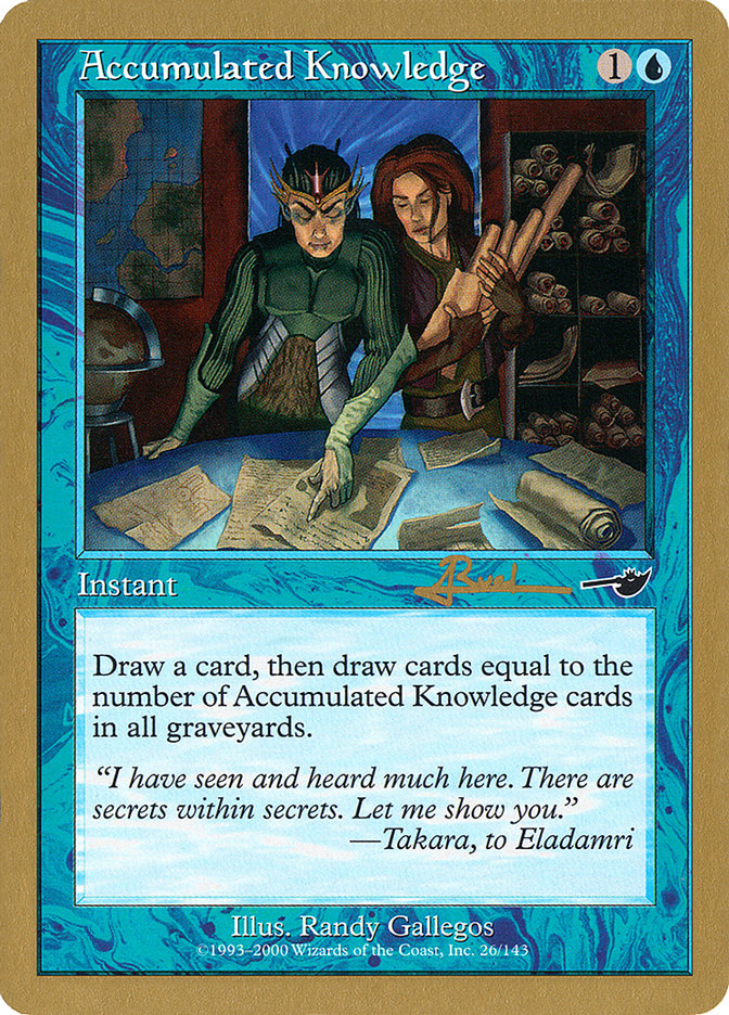 Accumulated Knowledge (Antoine Ruel) [World Championship Decks 2001] | Local Legends