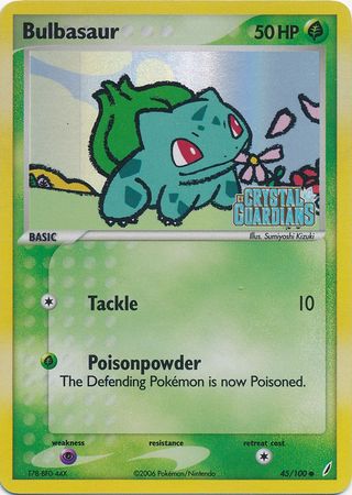 Bulbasaur (45/100) (Stamped) [EX: Crystal Guardians] | Golgari Games