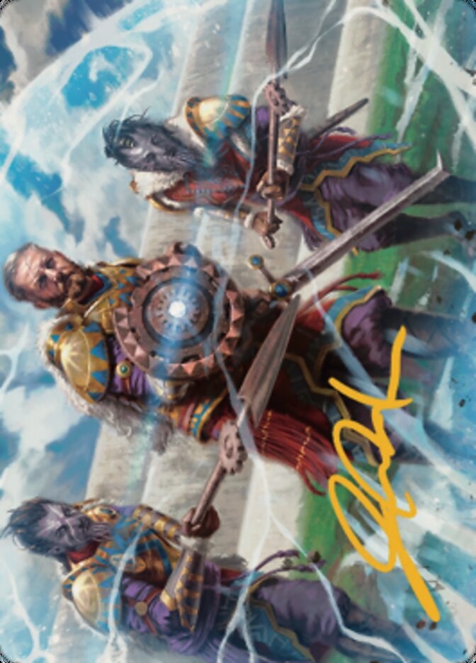 Argivian Phalanx Art Card (Gold-Stamped Signature) [Dominaria United Art Series] | Local Legends