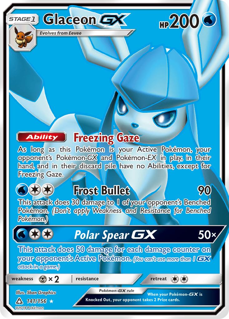 Glaceon GX (141/156) [Sun & Moon: Ultra Prism] | Golgari Games