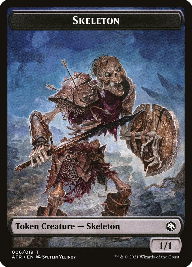 Illusion // Skeleton Double-sided Token [Dungeons & Dragons: Adventures in the Forgotten Realms Commander Tokens] | Golgari Games