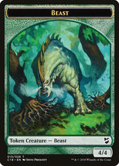 Cat Warrior // Beast (013) Double-sided Token [Commander 2018 Tokens] | Golgari Games