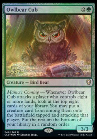 Owlbear Cub [Commander Legends: Battle for Baldur's Gate Prerelease Promos] | Golgari Games