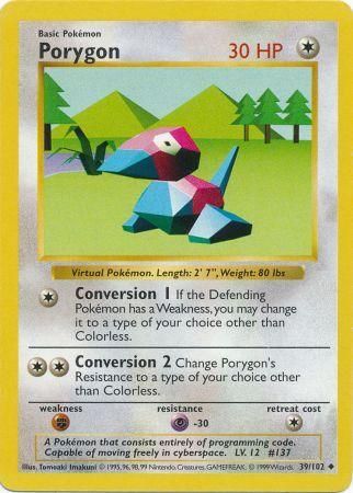 Porygon (39/102) [Base Set Shadowless Unlimited] | Golgari Games