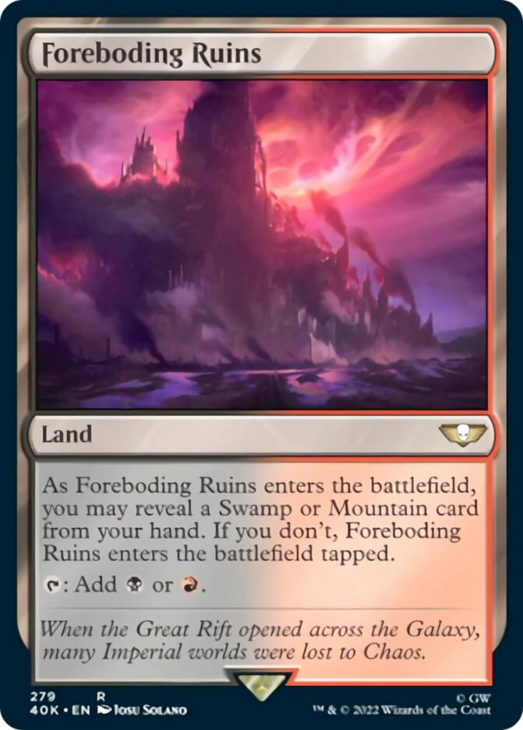 Foreboding Ruins (Surge Foil) [Universes Beyond: Warhammer 40,000] | Local Legends