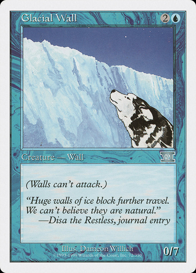 Glacial Wall [Classic Sixth Edition] | Golgari Games