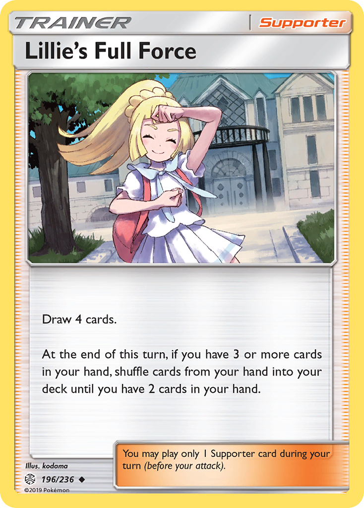 Lillie's Full Force (196/236) [Sun & Moon: Cosmic Eclipse] | Golgari Games