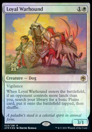 Loyal Warhound [Dungeons & Dragons: Adventures in the Forgotten Realms Prerelease Promos] | Golgari Games