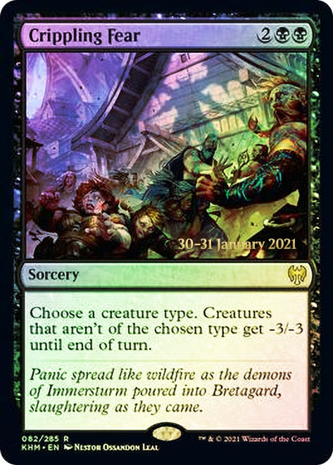 Crippling Fear [Kaldheim Prerelease Promos] | Golgari Games