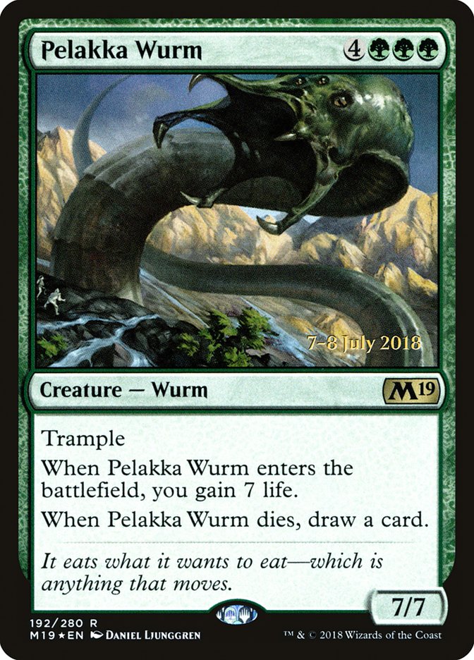 Pelakka Wurm [Core Set 2019 Prerelease Promos] | Golgari Games