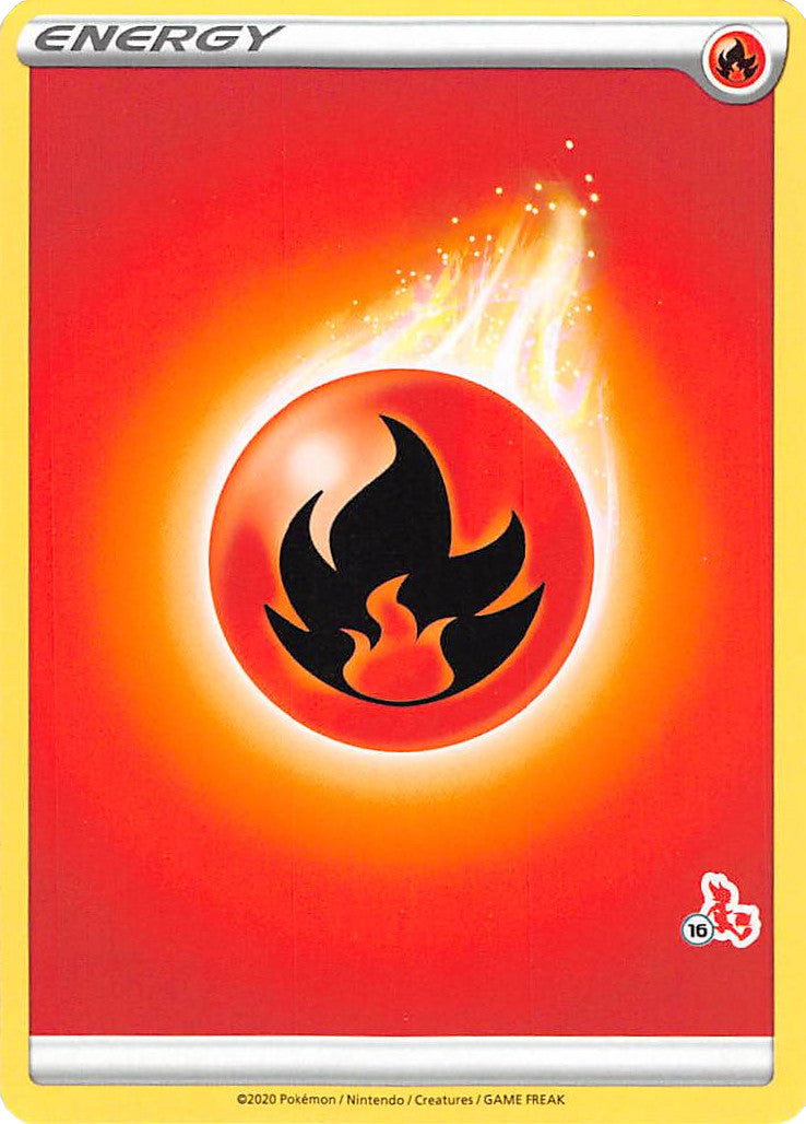 Fire Energy (Cinderace Stamp #16) [Battle Academy 2022] | Local Legends