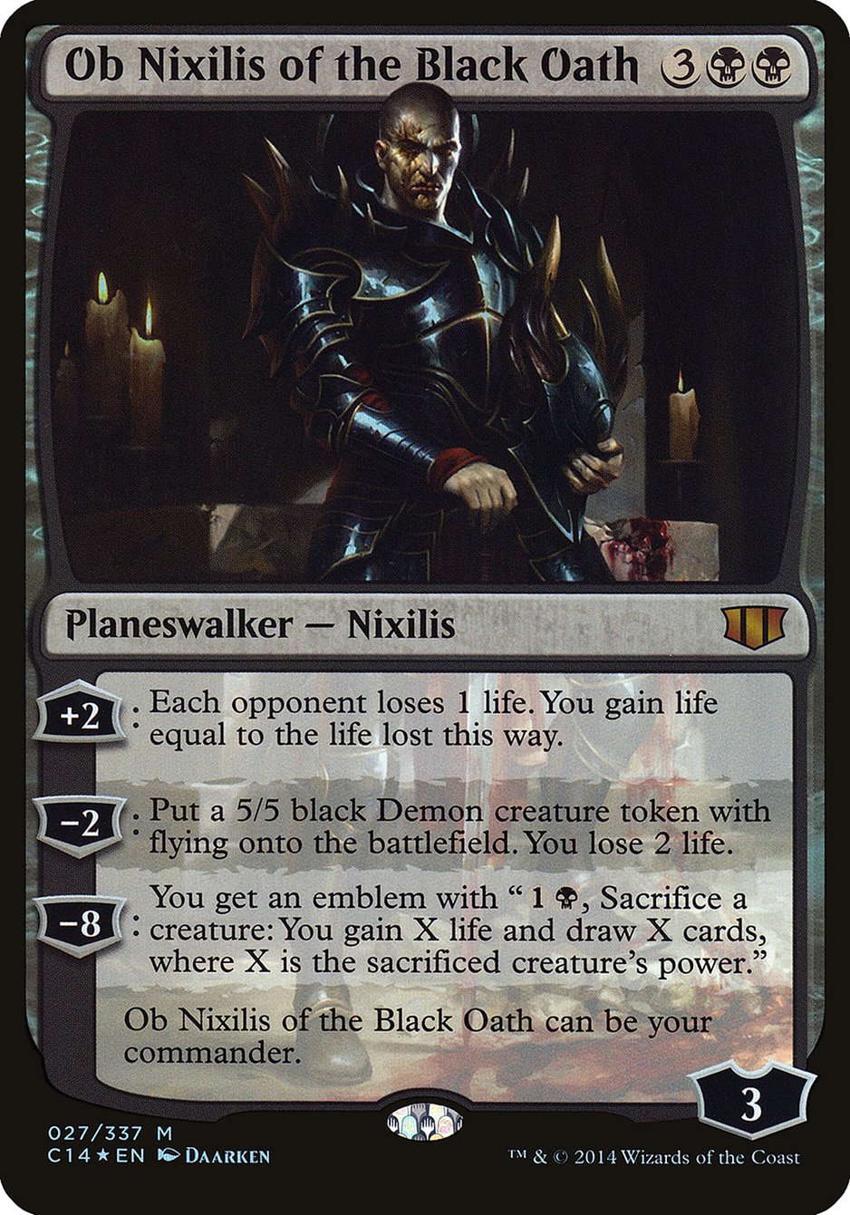 Ob Nixilis of the Black Oath (Oversized) [Commander 2014 Oversized] | Golgari Games