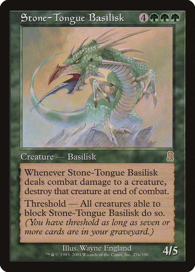 Stone-Tongue Basilisk [Odyssey] | Golgari Games