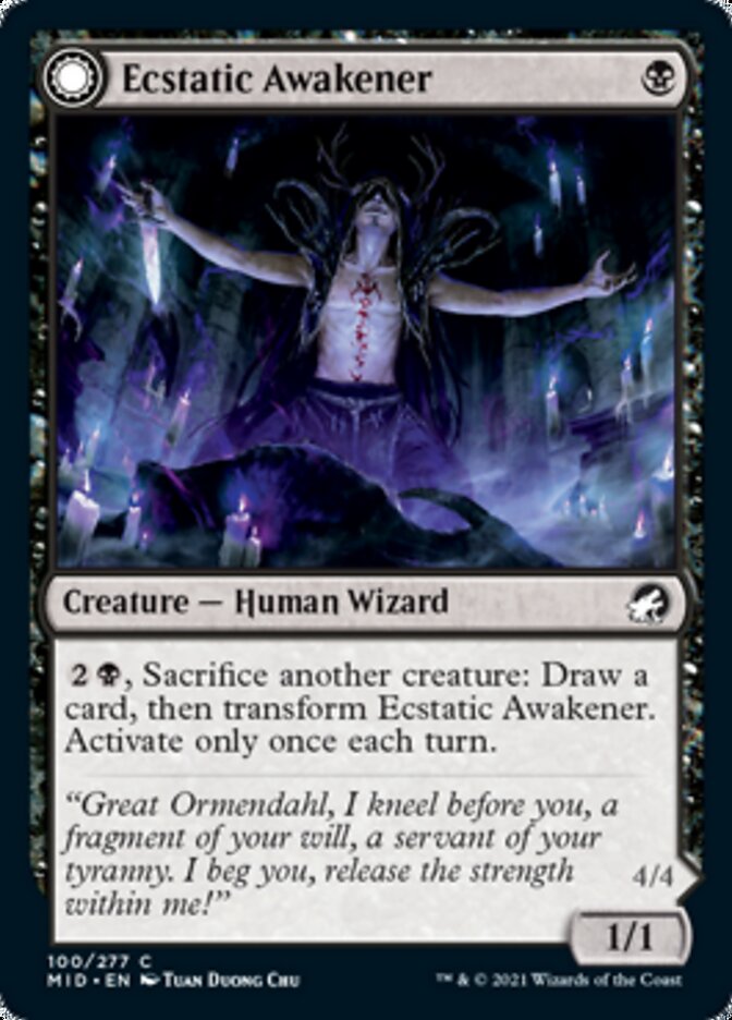 Ecstatic Awakener // Awoken Demon [Innistrad: Midnight Hunt] | Golgari Games