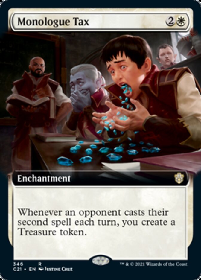 Monologue Tax (Extended Art) [Commander 2021] | Local Legends