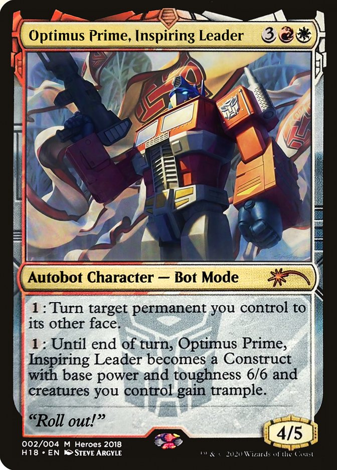 Optimus Prime, Inspiring Leader [Heroes of the Realm 2018] | Golgari Games