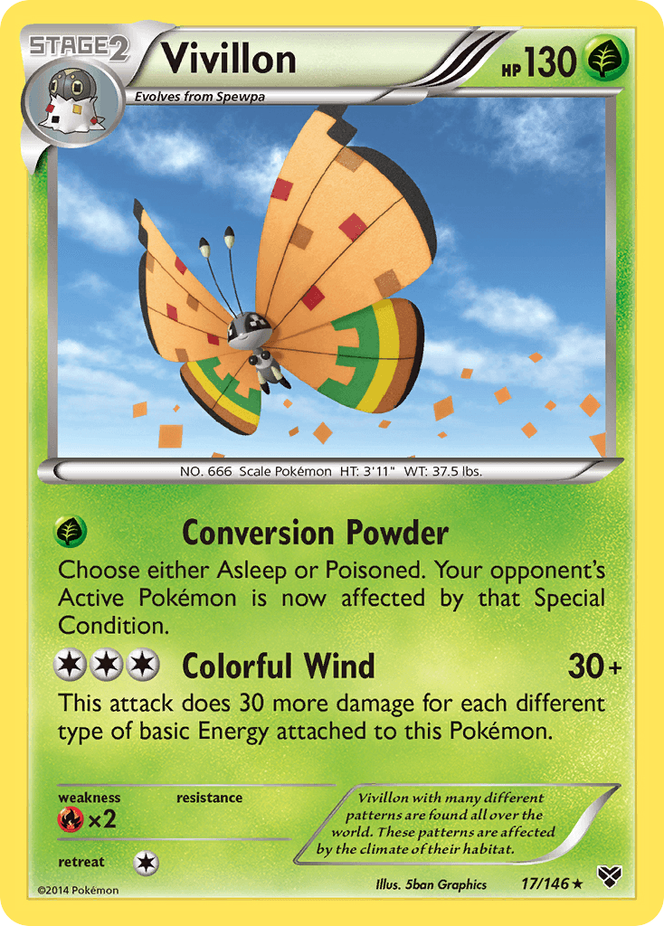 Vivillon (17/146) (High Plains Form/Orange Wings) [XY: Base Set] | Golgari Games