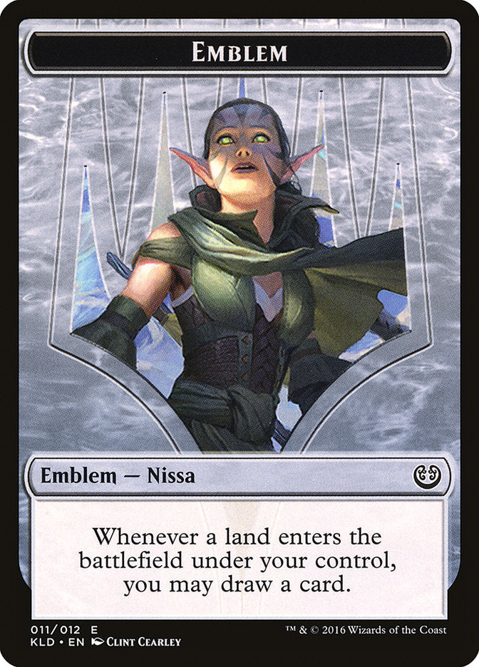 Nissa, Vital Force Emblem [Kaladesh Tokens] | Golgari Games