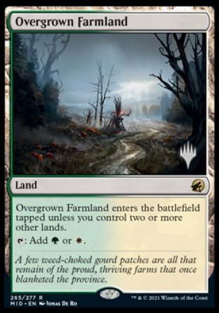 Overgrown Farmland (Promo Pack) [Innistrad: Midnight Hunt Promos] | Golgari Games