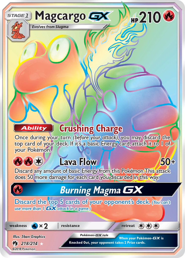 Magcargo GX (218/214) [Sun & Moon: Lost Thunder] | Golgari Games