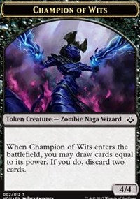 Champion of Wits // Warrior Double-sided Token [Hour of Devastation Tokens] | Golgari Games