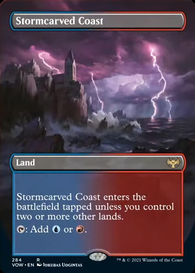 Stormcarved Coast (Borderless Alternate Art) [Innistrad: Crimson Vow] | Golgari Games