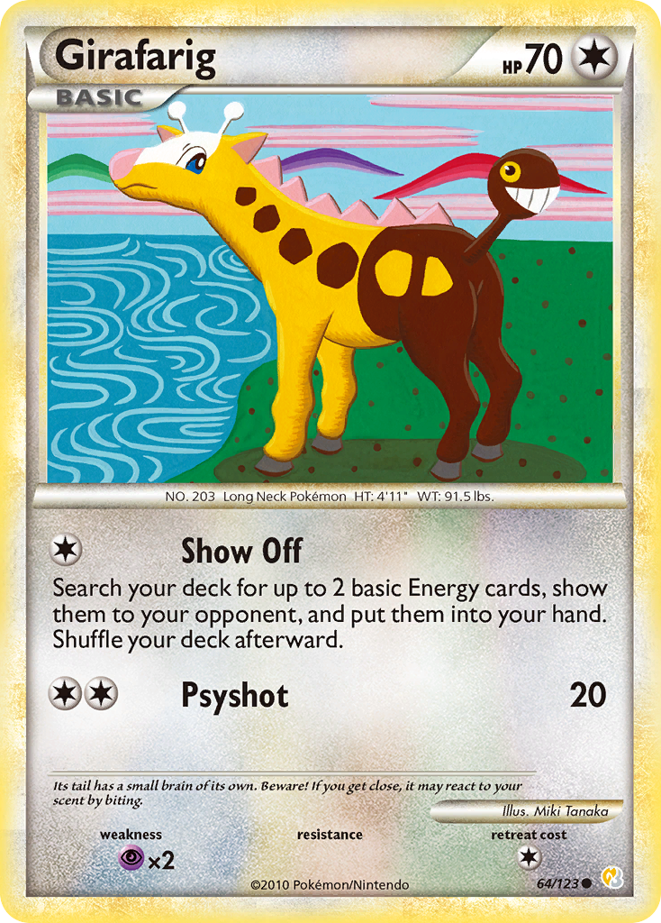 Girafarig (64/123) [HeartGold & SoulSilver: Base Set] | Golgari Games