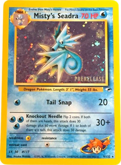 Misty's Seadra (9/132) (Prerelease Promo) [Gym Heroes Unlimited] | Local Legends