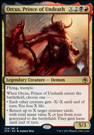 Orcus, Prince of Undeath (Promo Pack) [Dungeons & Dragons: Adventures in the Forgotten Realms Promos] | Golgari Games