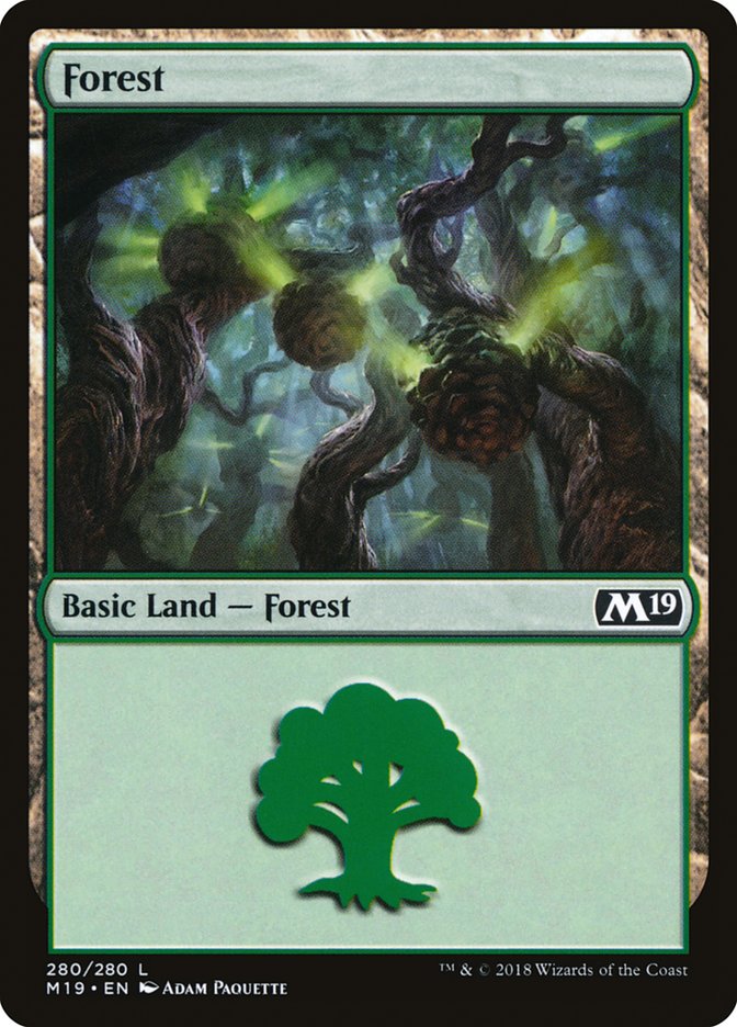 Forest (280) [Core Set 2019] | Golgari Games