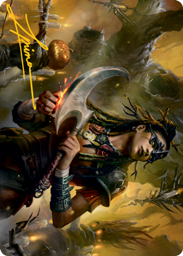 Harvesttide Sentry Art Card (Gold-Stamped Signature) [Innistrad: Midnight Hunt Art Series] | Golgari Games