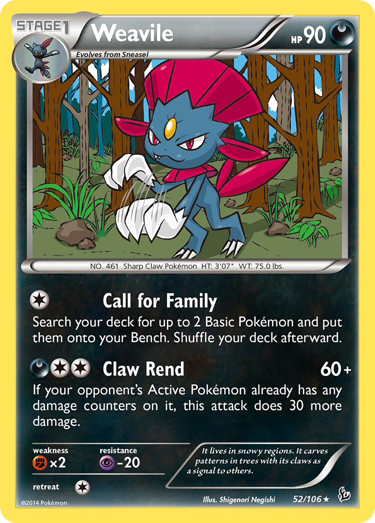 Weavile (52/106) [XY: Flashfire] | Golgari Games