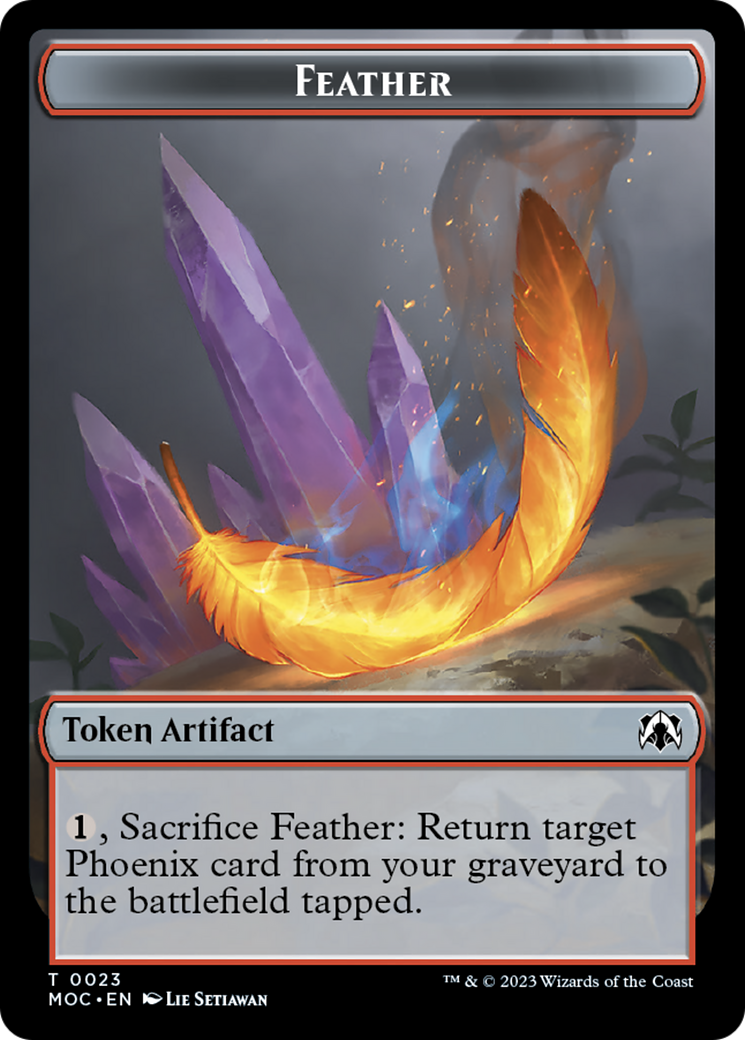 Feather // Servo Double-Sided Token [March of the Machine Commander Tokens] | Golgari Games