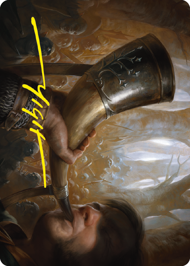 Horn of Gondor Art Card (Gold-Stamped Signature) [The Lord of the Rings: Tales of Middle-earth Art Series] | Local Legends
