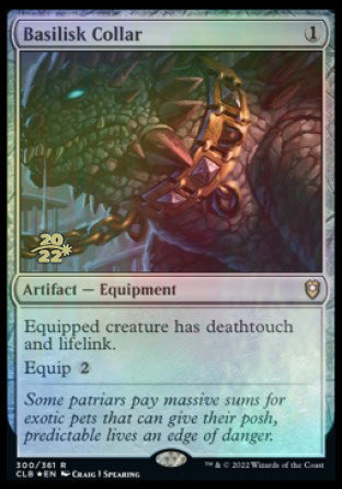 Basilisk Collar [Commander Legends: Battle for Baldur's Gate Prerelease Promos] | Golgari Games