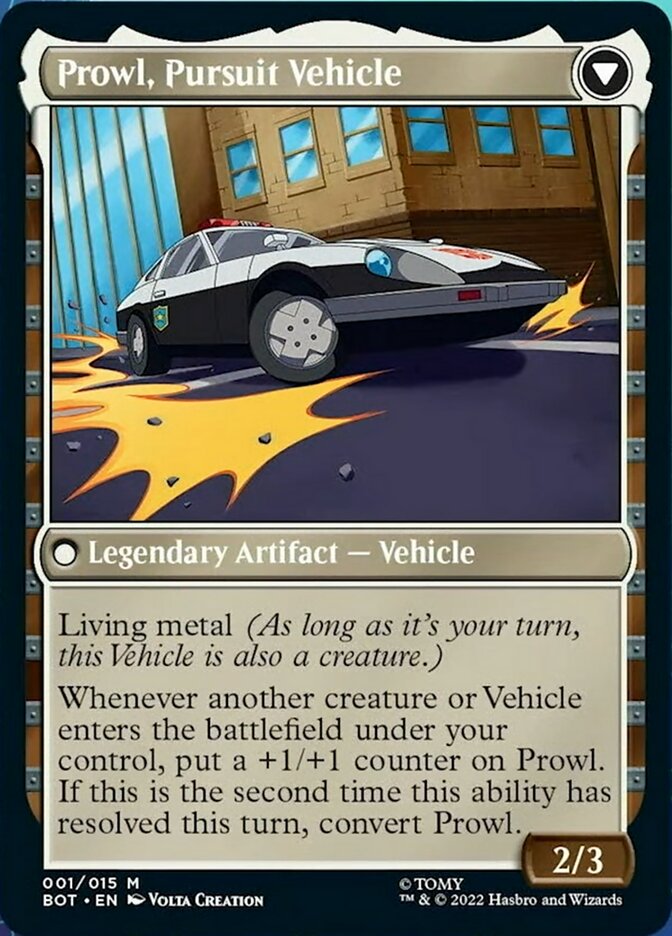 Prowl, Stoic Strategist // Prowl, Pursuit Vehicle [Universes Beyond: Transformers] | Golgari Games