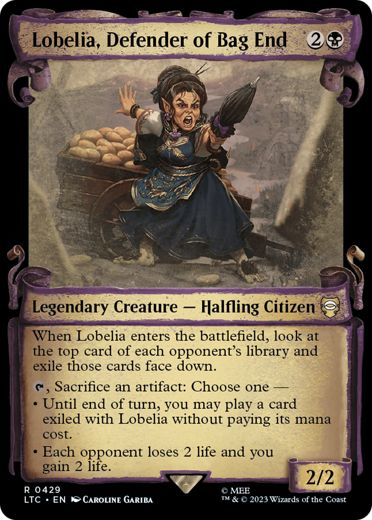 Lobelia, Defender of Bag End [The Lord of the Rings: Tales of Middle-Earth Commander Showcase Scrolls] | Golgari Games