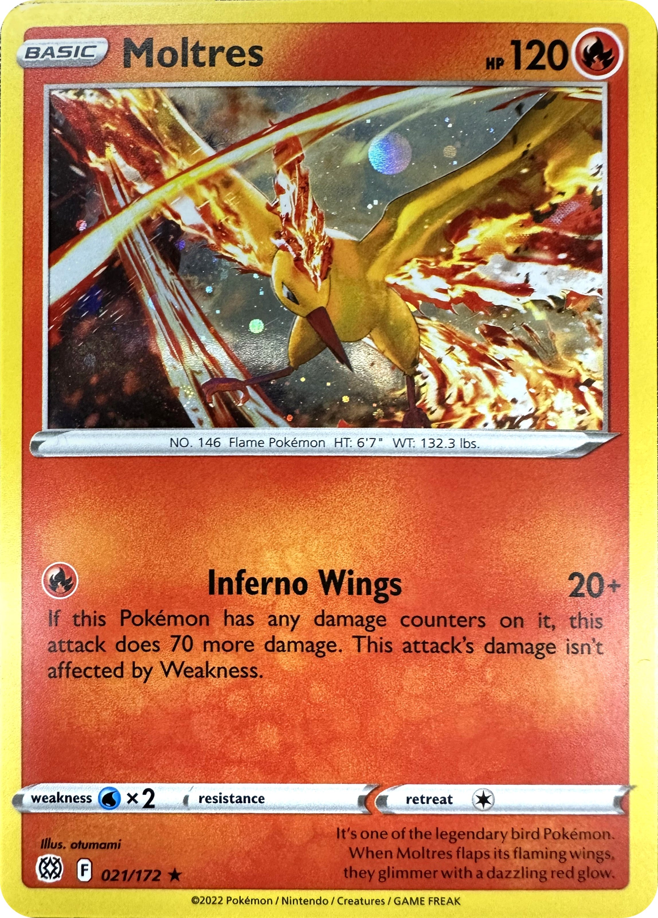 Moltres (021/172) (Cosmos Holo) [Sword & Shield: Brilliant Stars] | Golgari Games