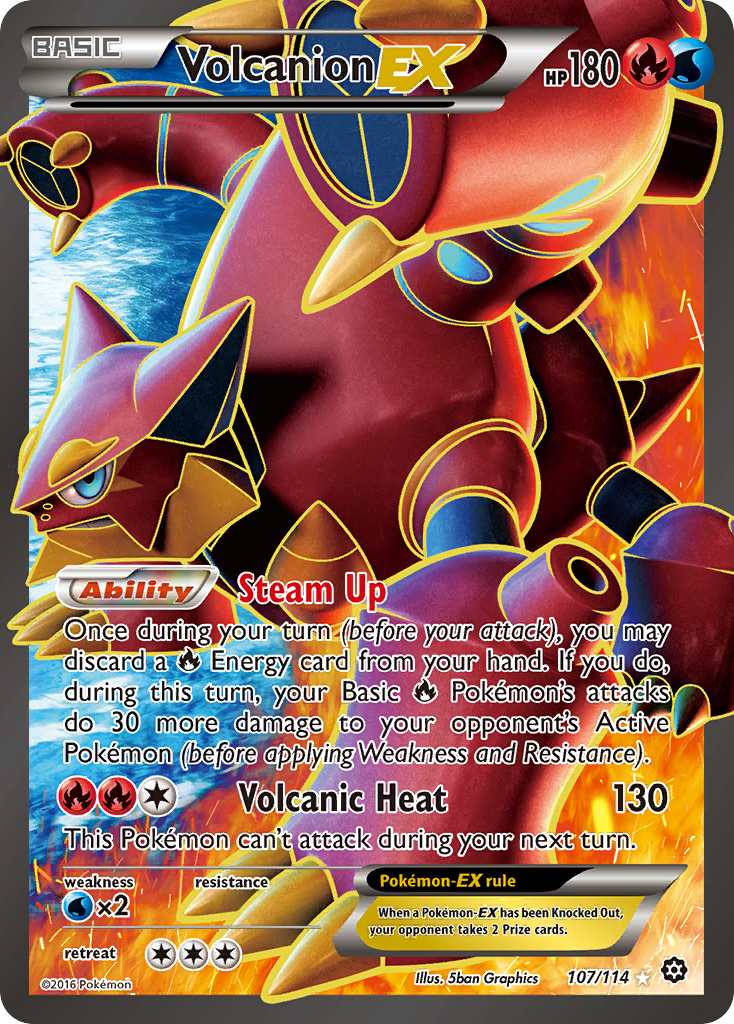 Volcanion EX (107/114) [XY: Steam Siege] | Golgari Games