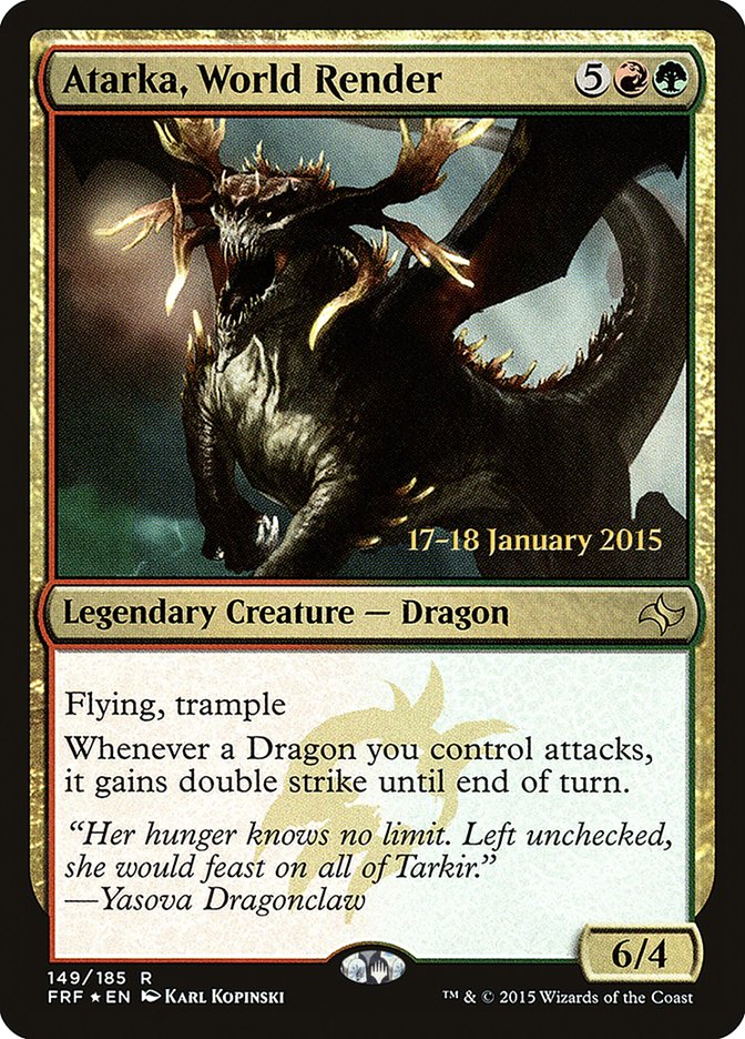 Atarka, World Render [Fate Reforged Prerelease Promos] | Golgari Games