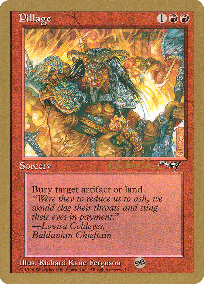 Pillage (Paul McCabe) (SB) [World Championship Decks 1997] | Golgari Games