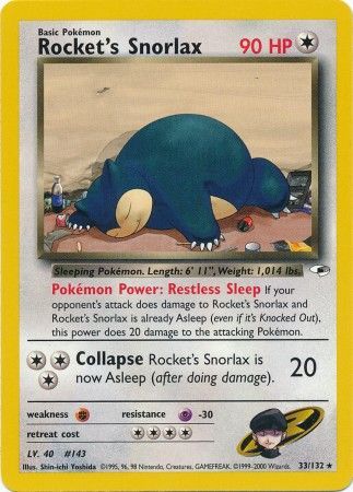 Rocket's Snorlax (33/132) [Gym Heroes Unlimited] | Golgari Games