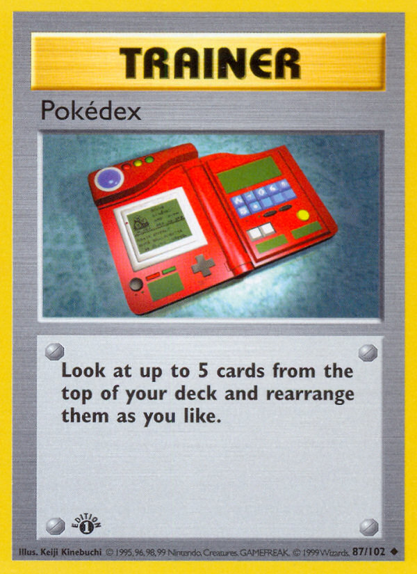 Pokedex (87/102) (Shadowless) [Base Set 1st Edition] | Golgari Games