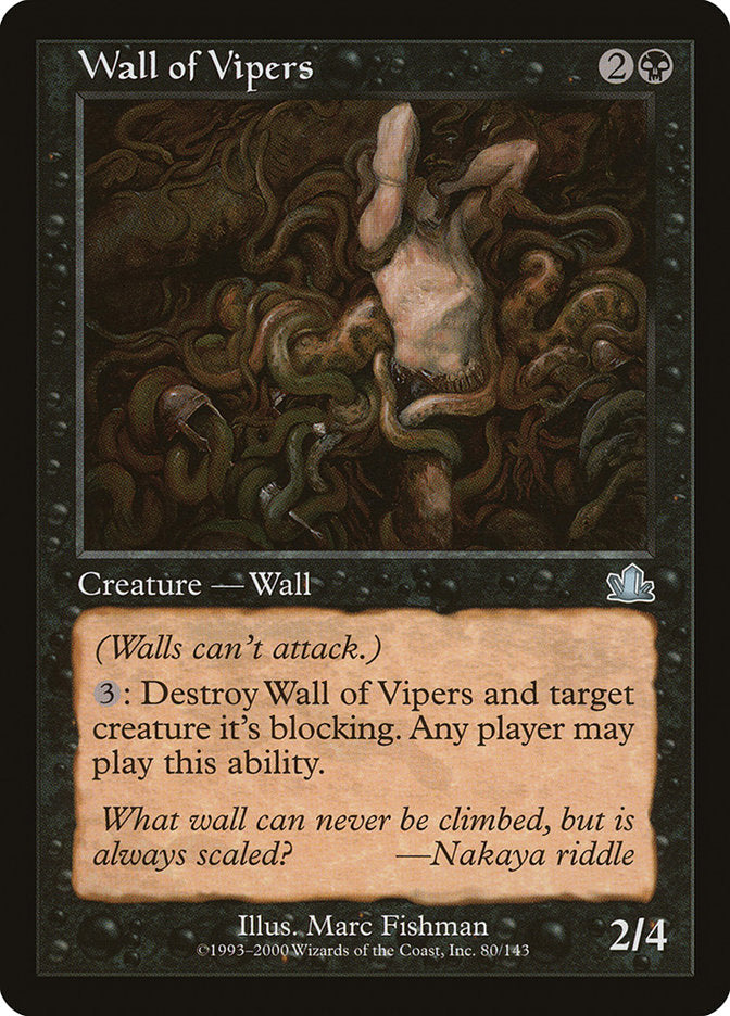 Wall of Vipers [Prophecy] | Golgari Games